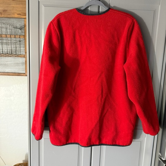 Gira Puccino Vintage Cottagecore‎ Embroidered Italian Wool Jacket, Red Gray,L/XL - Picture 7 of 10